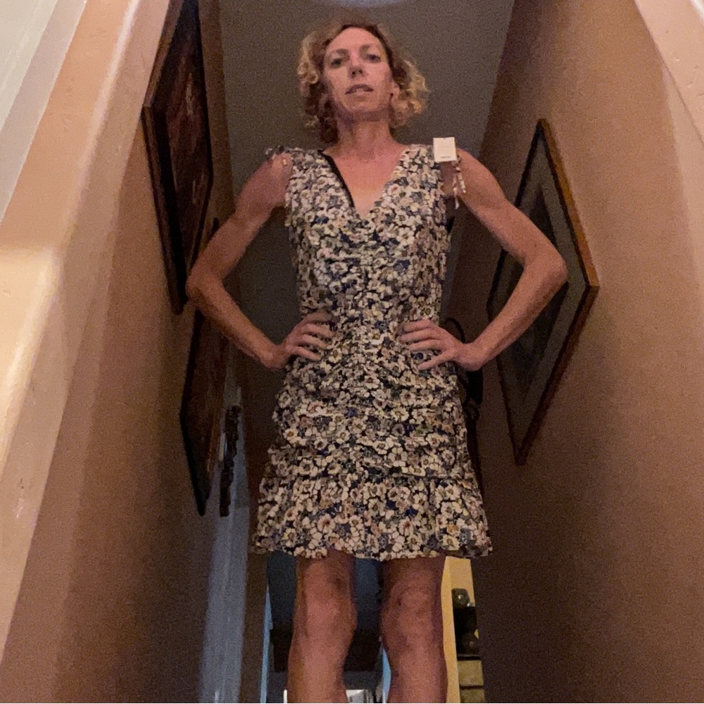 NWT Veronica Beard! Flower Sleeveless Wrap Sundress